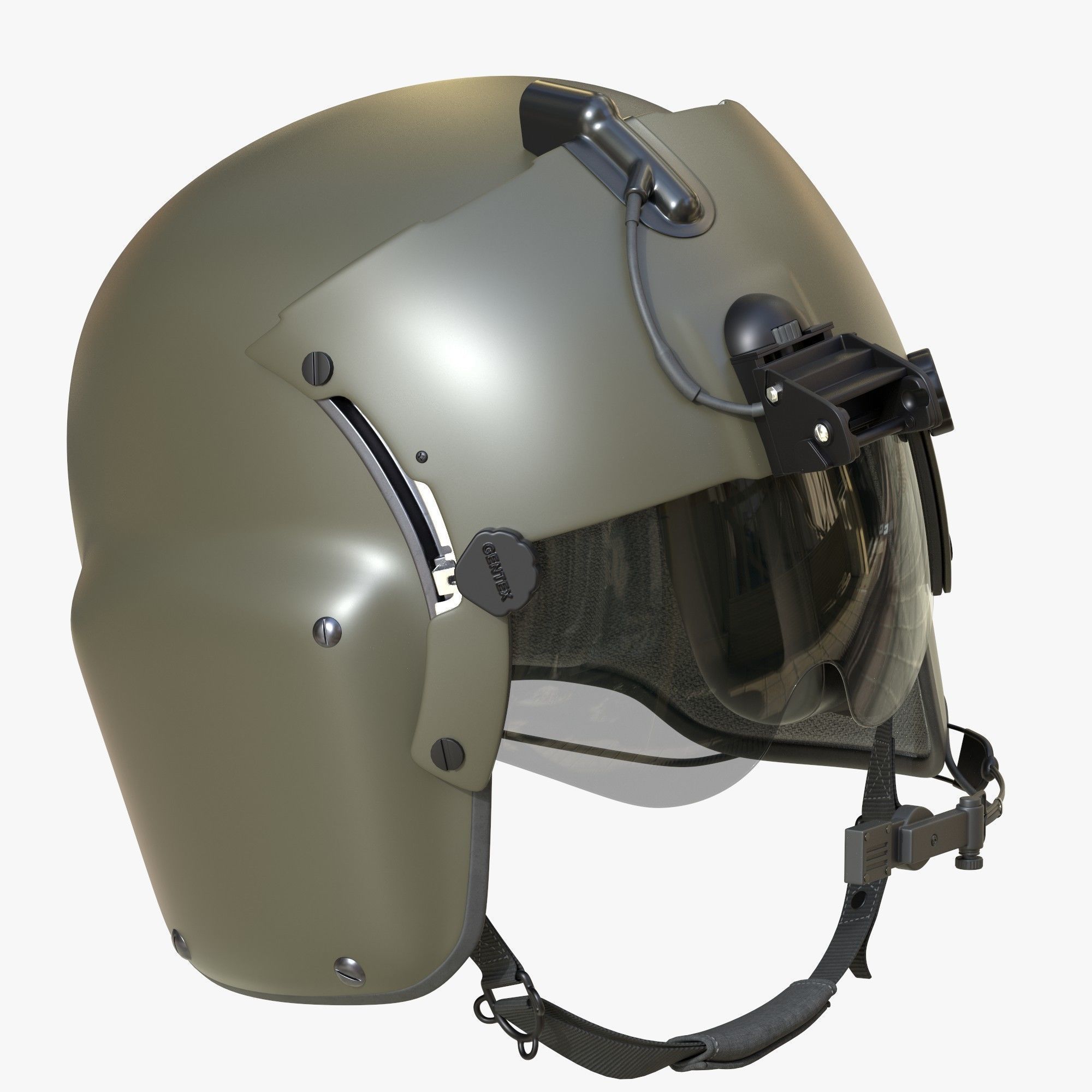 Pilot Helmet Gentex HGU 56P 3D model_1