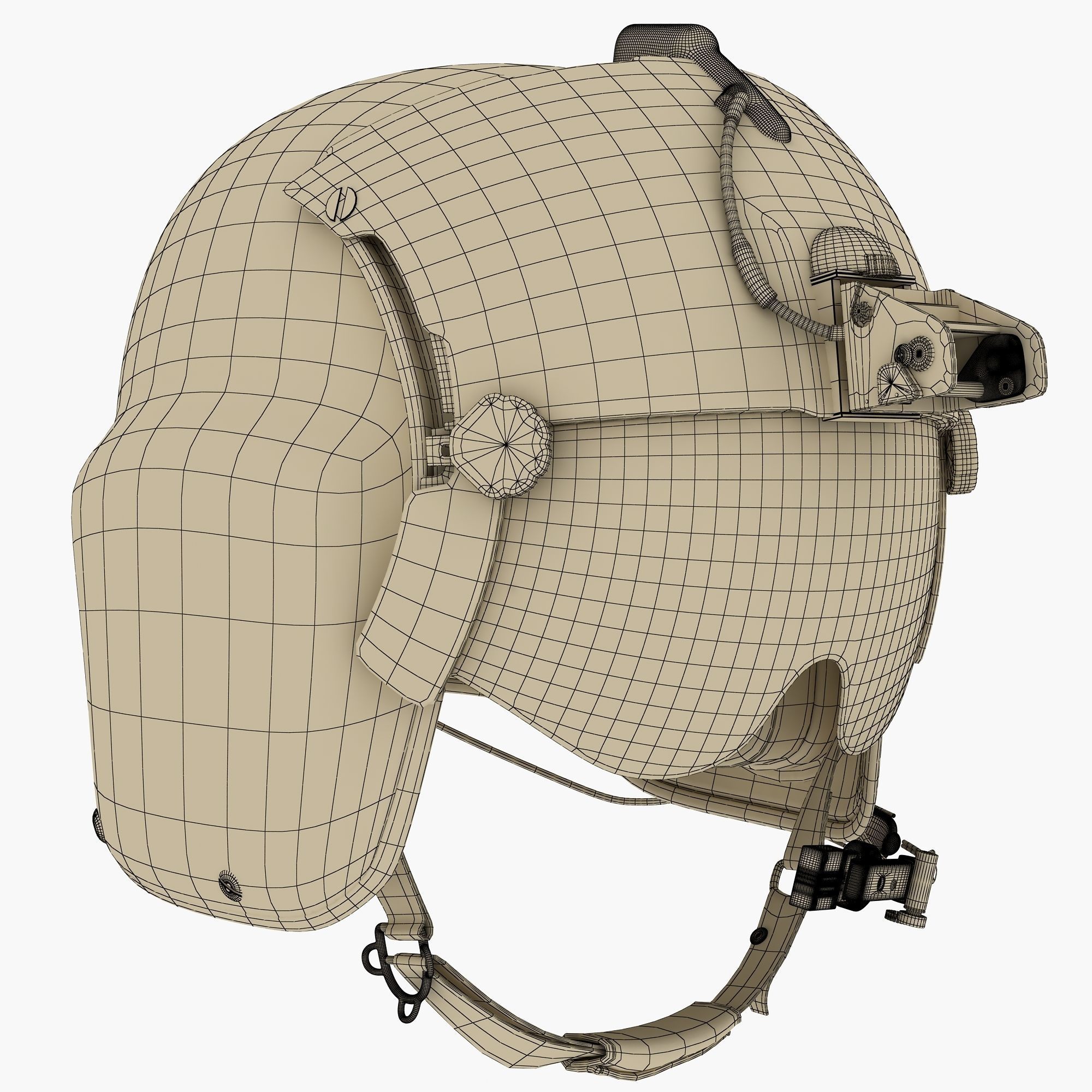 Pilot Helmet Gentex HGU 56P 3D model_8