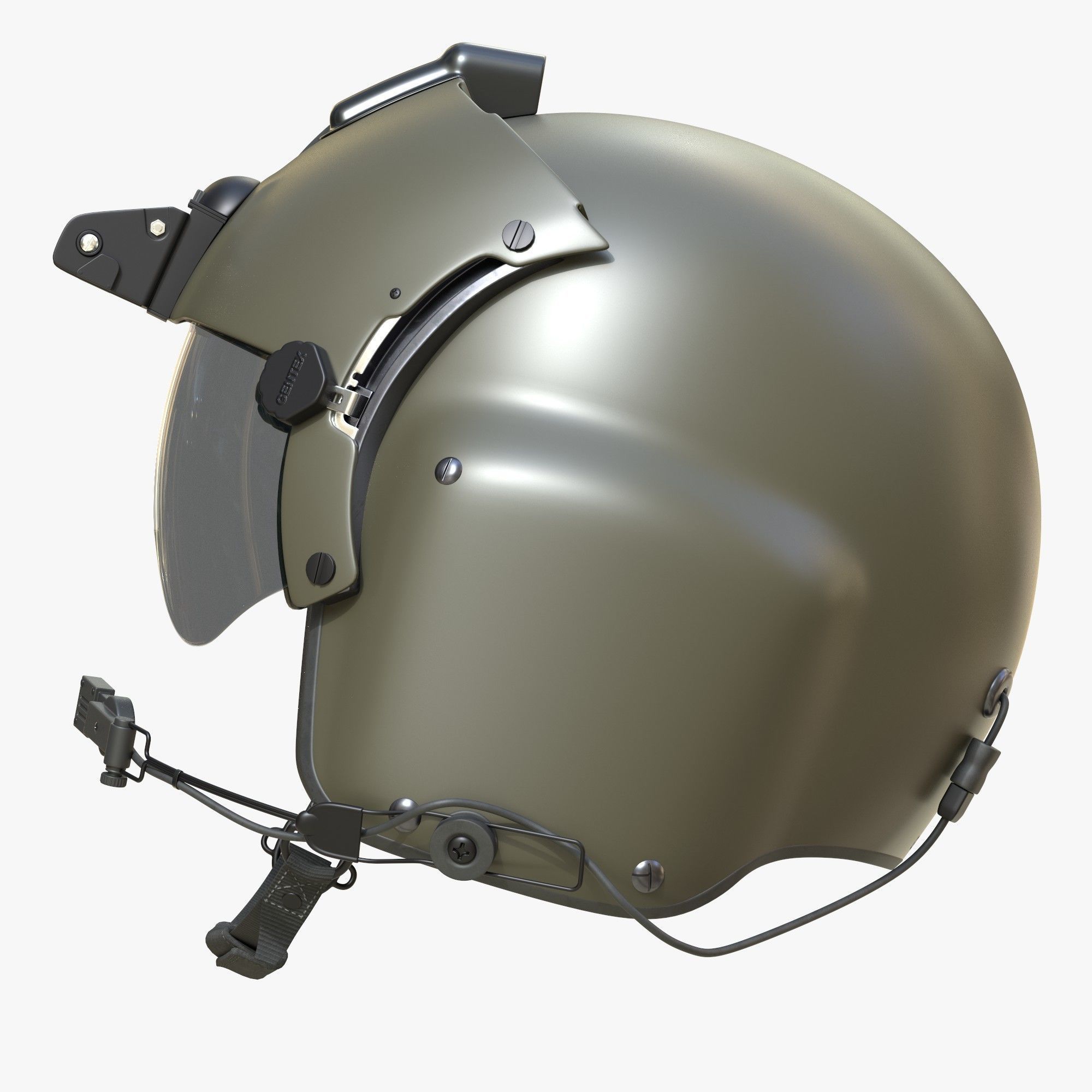 Pilot Helmet Gentex HGU 56P 3D model_7