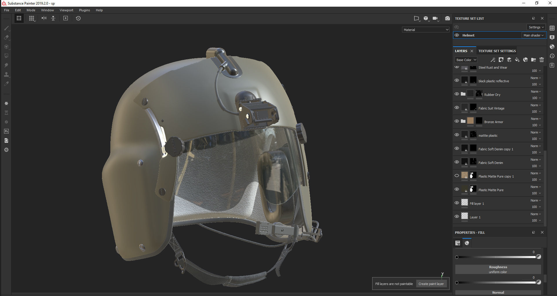 Pilot Helmet Gentex HGU 56P 3D model_12