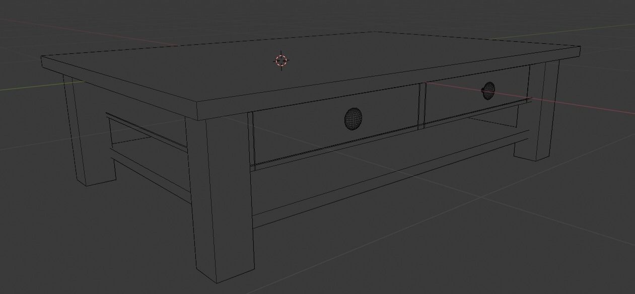 Coffee table 3D model_2