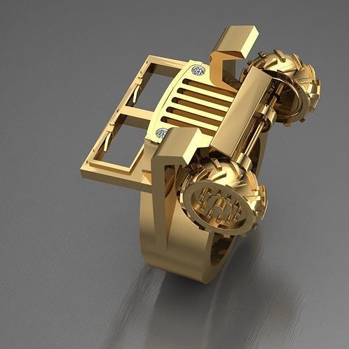 willys car ring  3D print model 3D model
