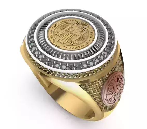 Saint benedict Ring gold benito