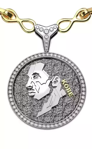Kobe Medallion Pendant 3D print model
