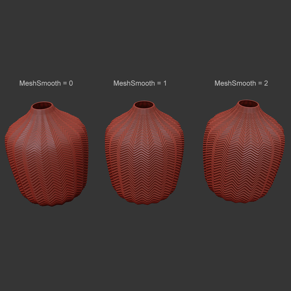 Olive stems in green glass vase 3D model_5