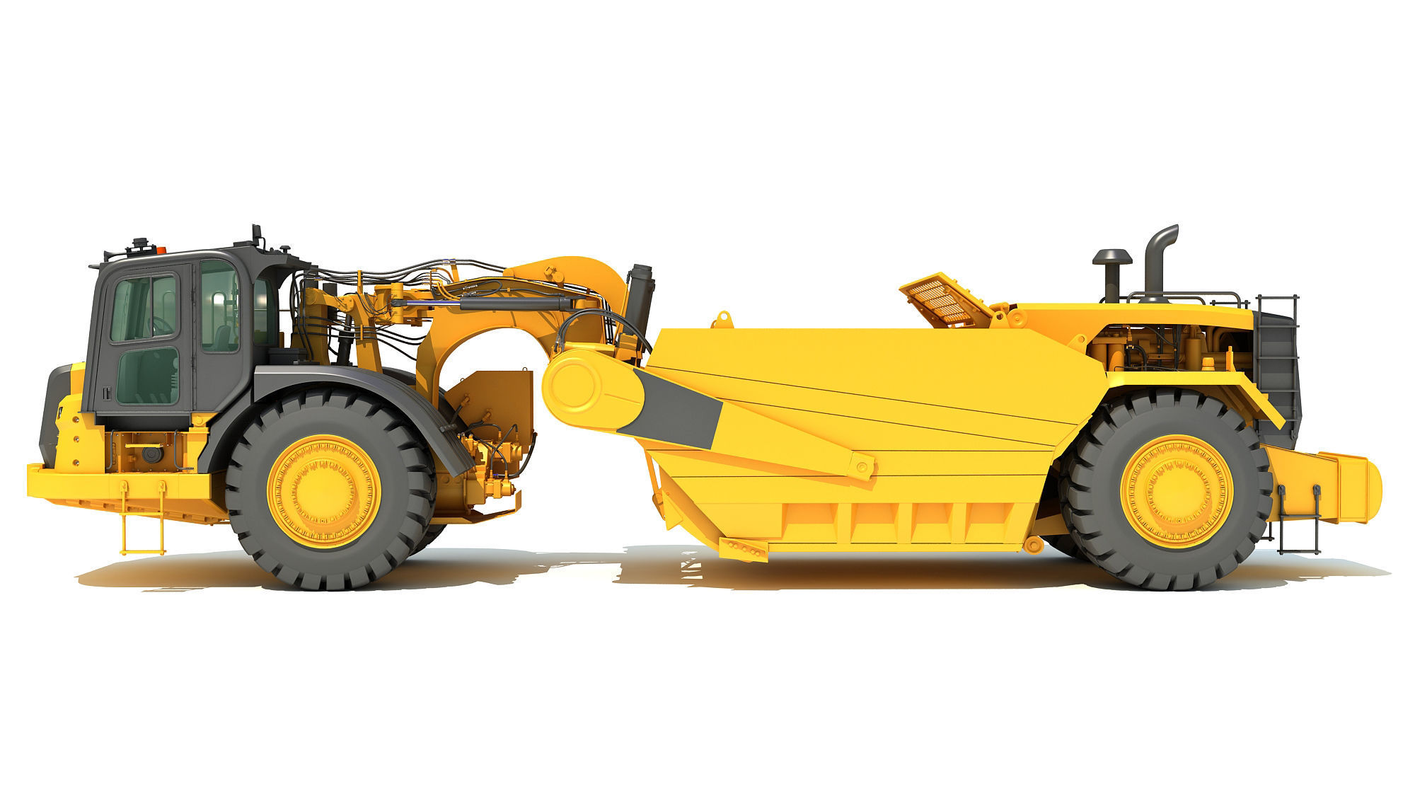 Tractor Scraper 3D model_2