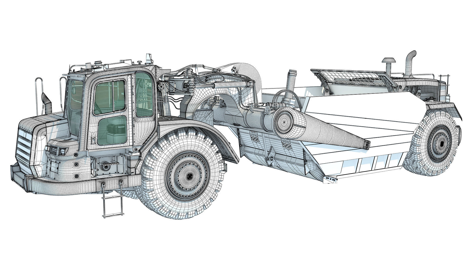Tractor Scraper 3D model_15
