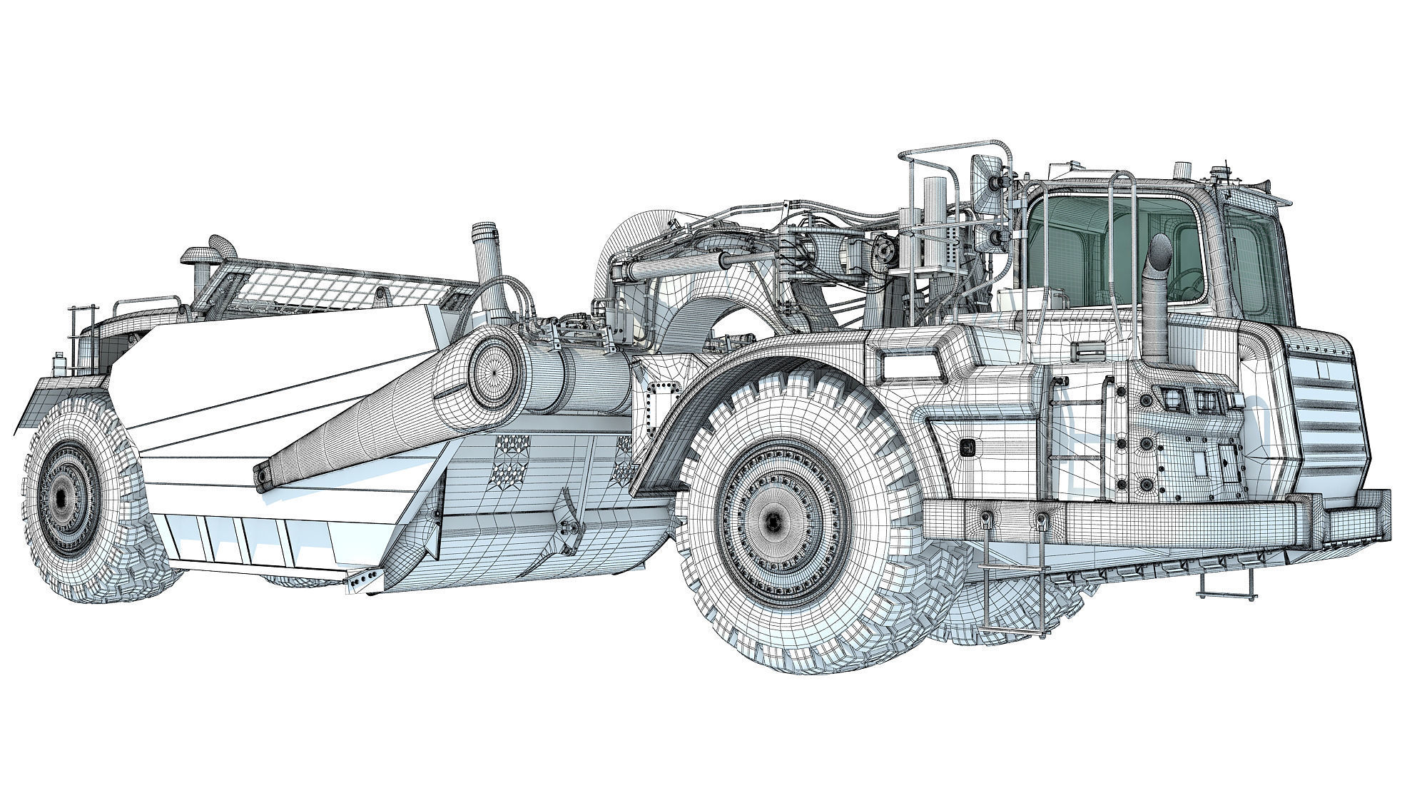 Tractor Scraper 3D model_19