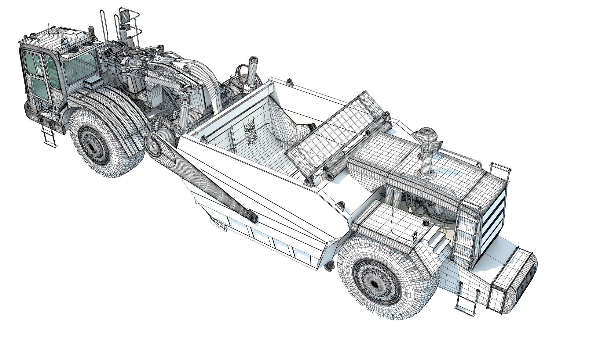 Tractor Scraper 3D model_16