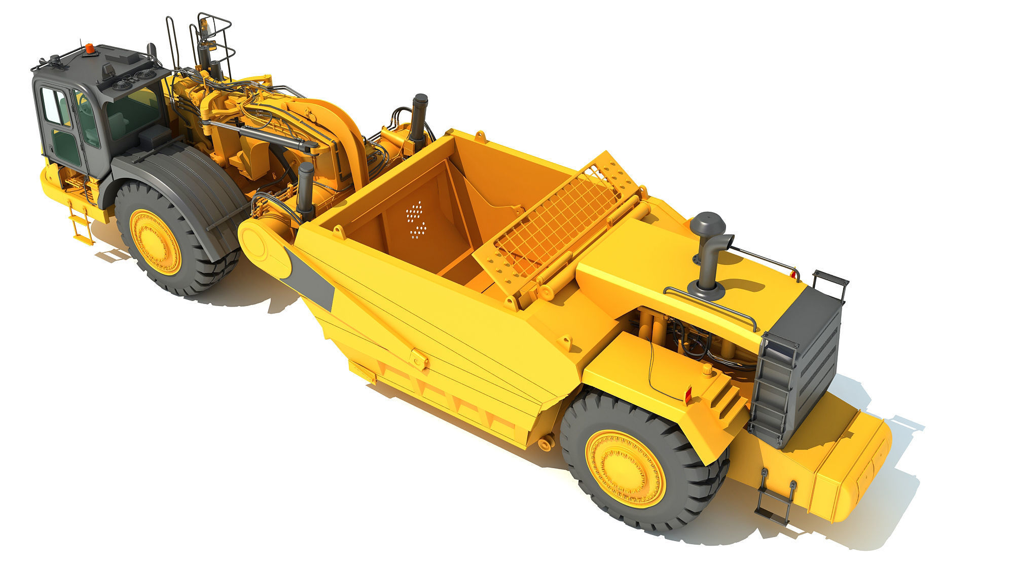 Tractor Scraper 3D model_4