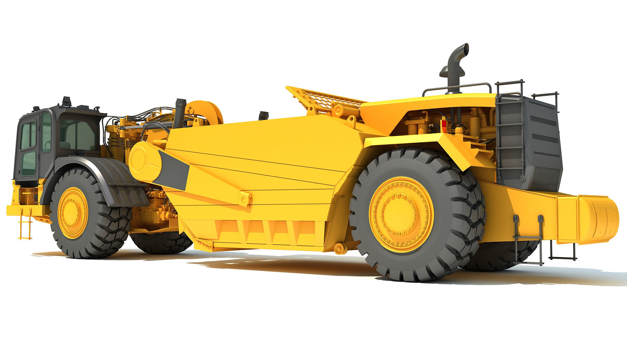Tractor Scraper 3D model_3