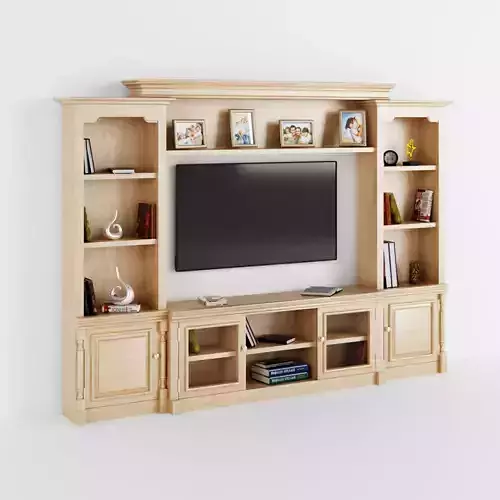 Virginia Antique White Entertainment Center