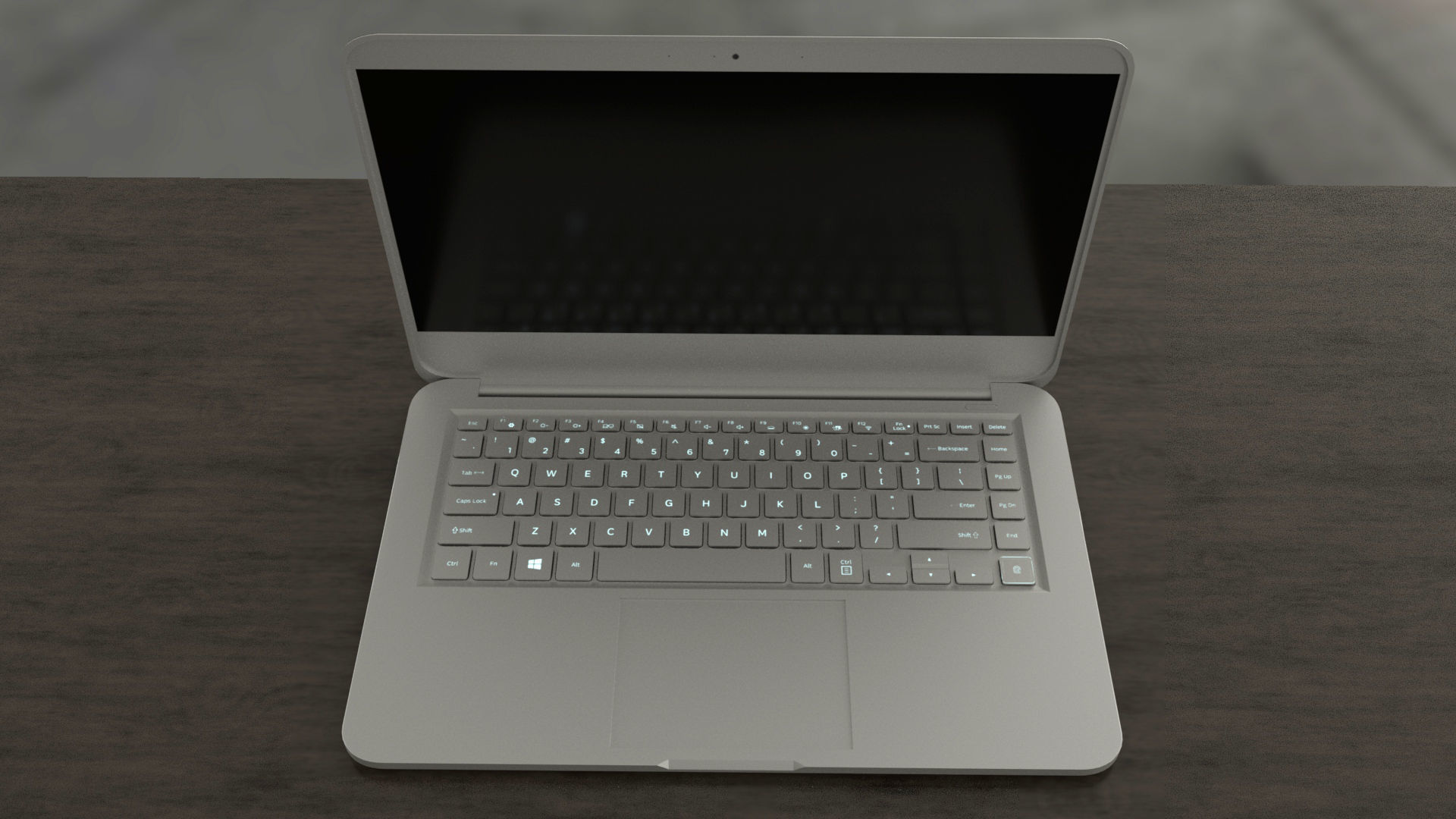  Generic aluminum laptop 3D model_6