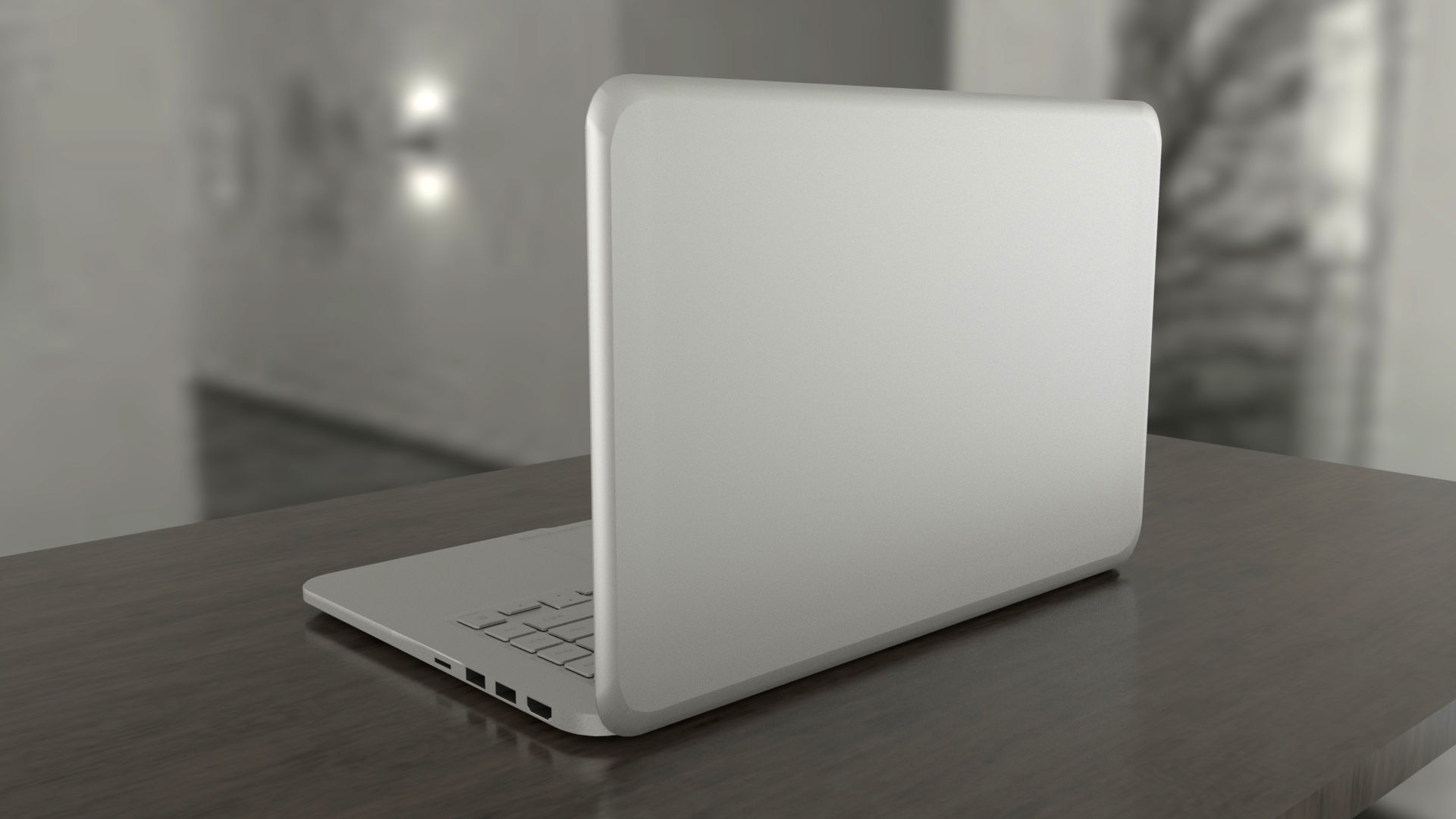  Generic aluminum laptop 3D model_20