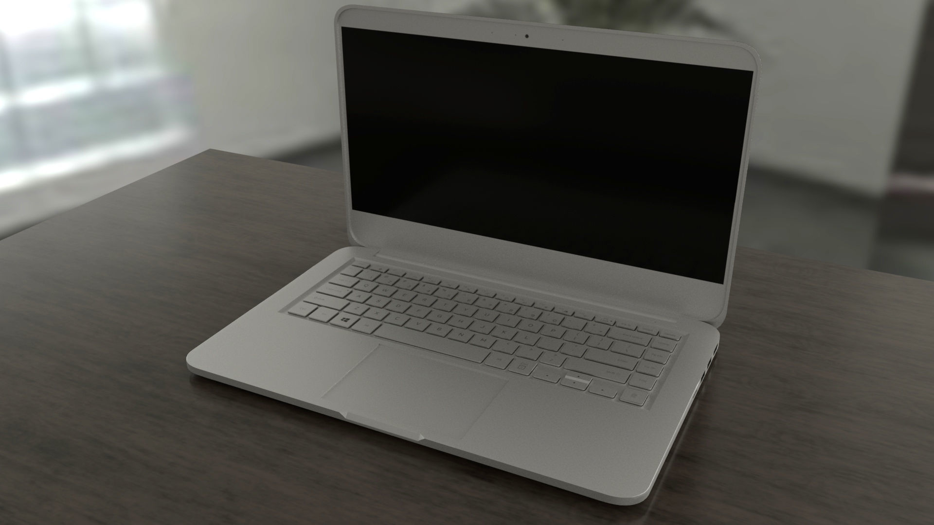  Generic aluminum laptop 3D model_16
