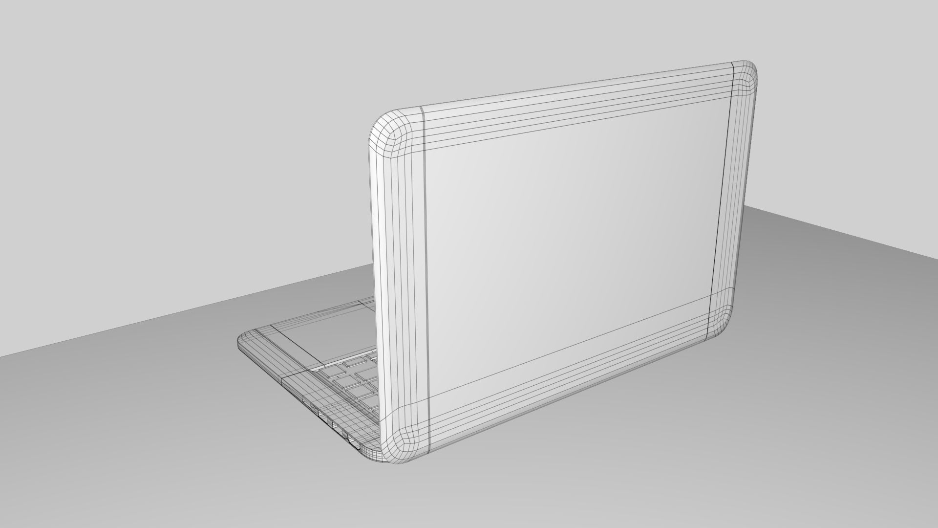  Generic aluminum laptop 3D model_9