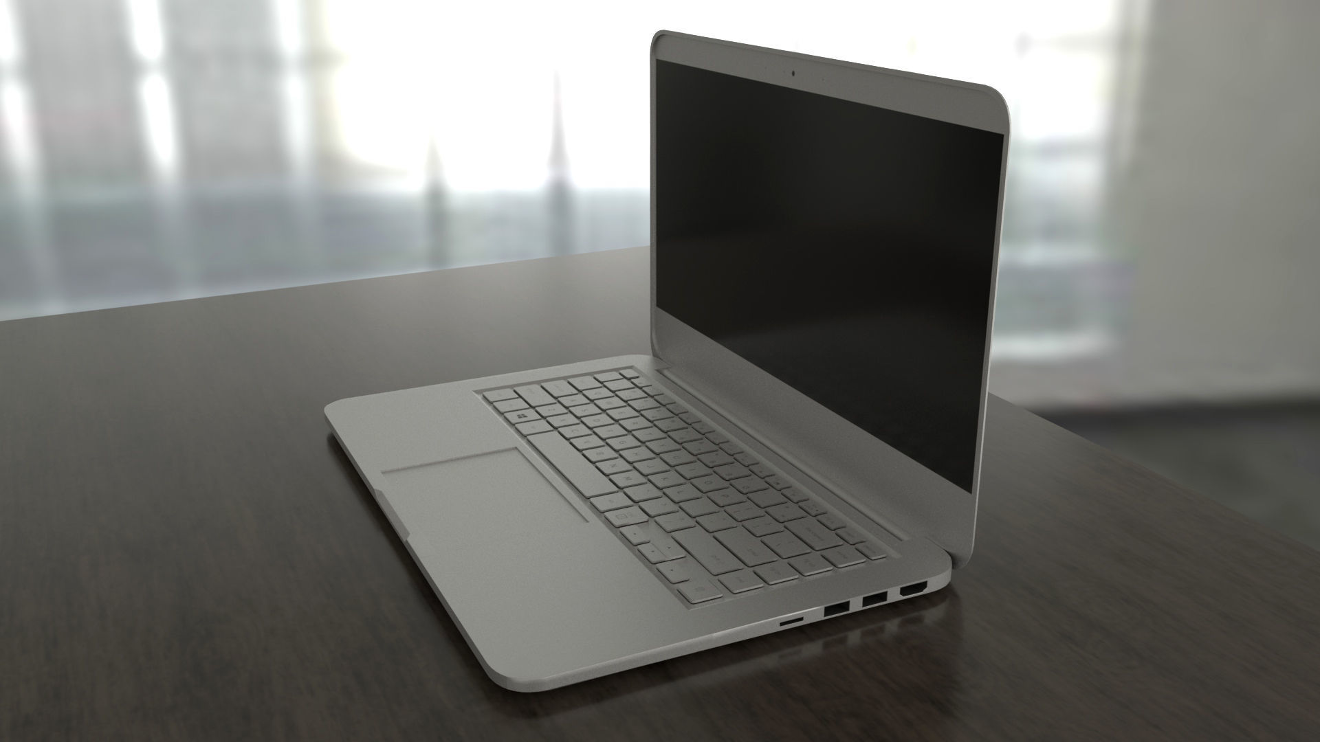  Generic aluminum laptop 3D model_17