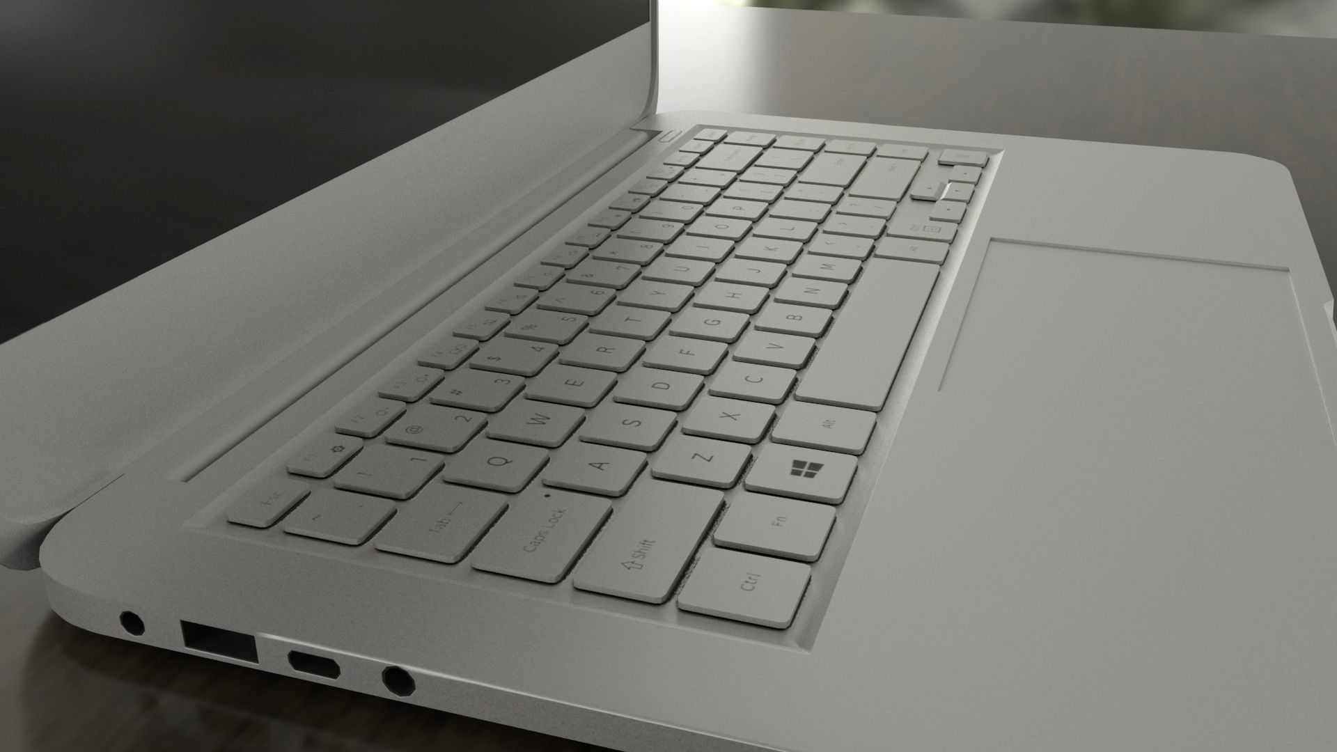  Generic aluminum laptop 3D model_3