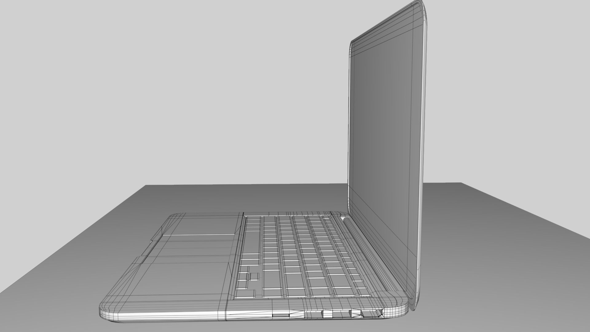  Generic aluminum laptop 3D model_8