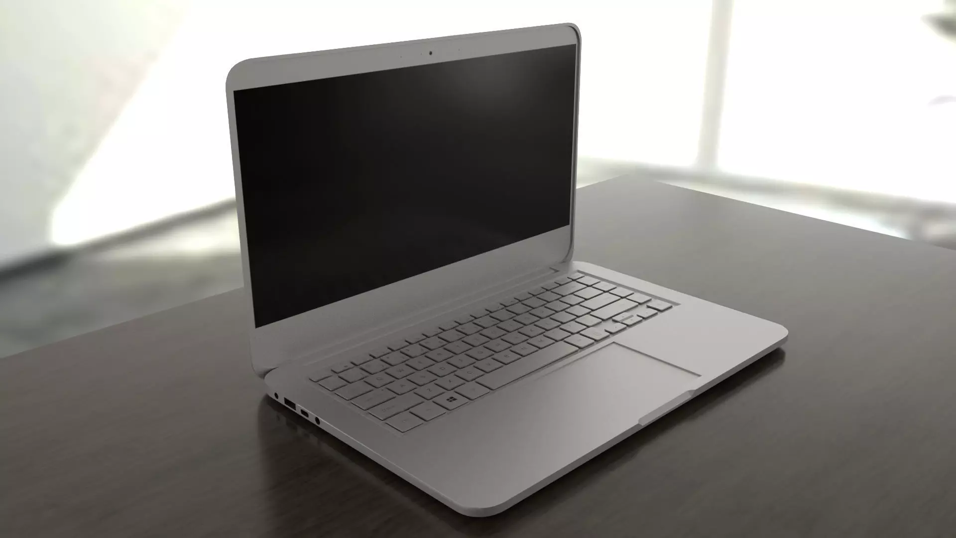  Generic aluminum laptop 3D model_0