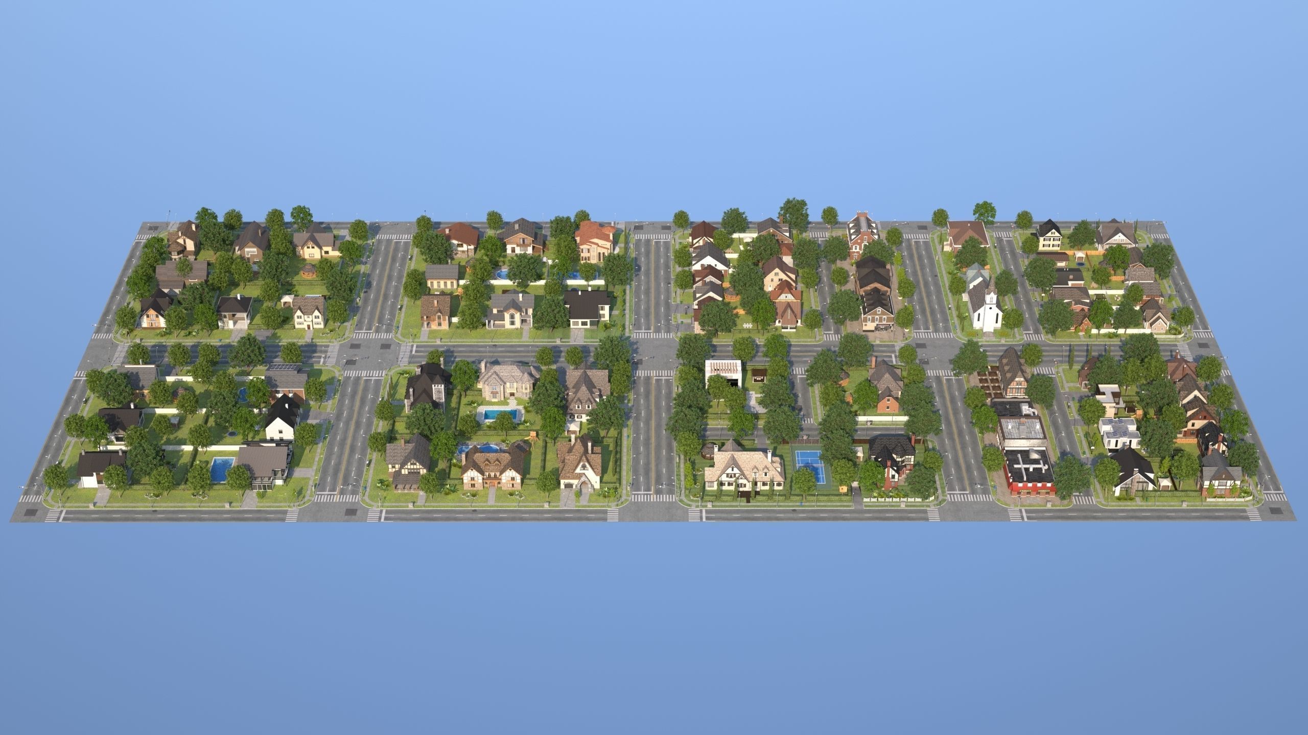 Suburb KC1 Low-poly 3D model_47