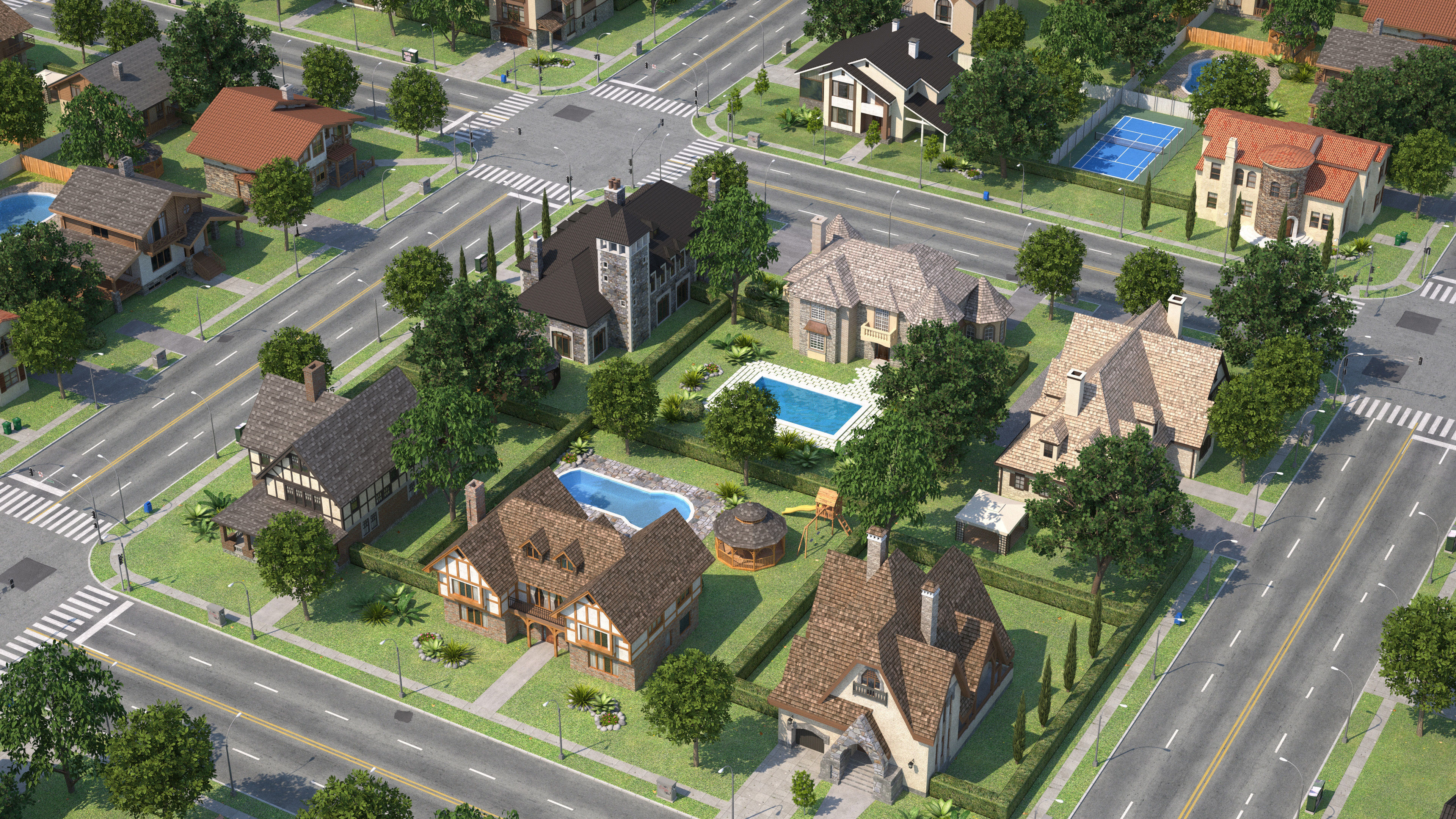 Suburb KC1 Low-poly 3D model_42