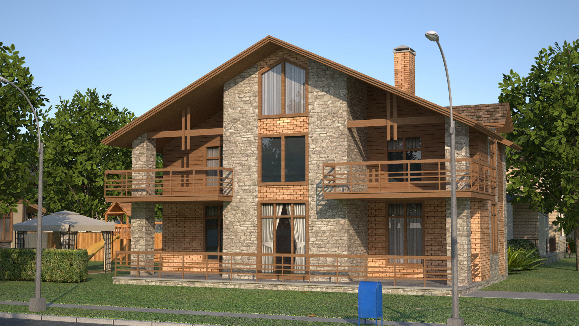 Suburb KC1 Low-poly 3D model_16