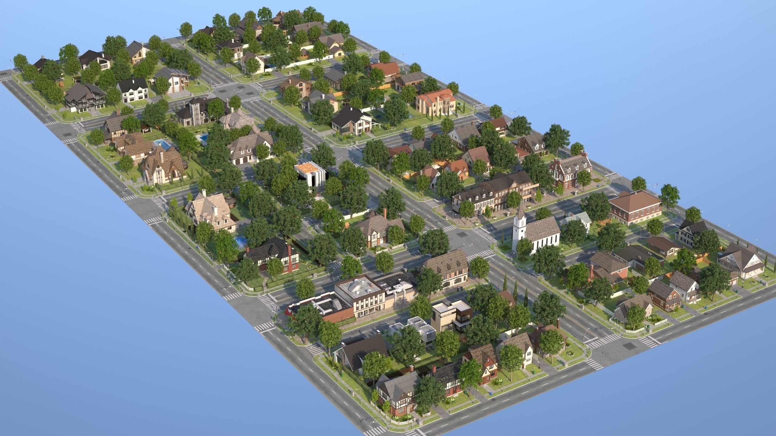 Suburb KC1 Low-poly 3D model_61