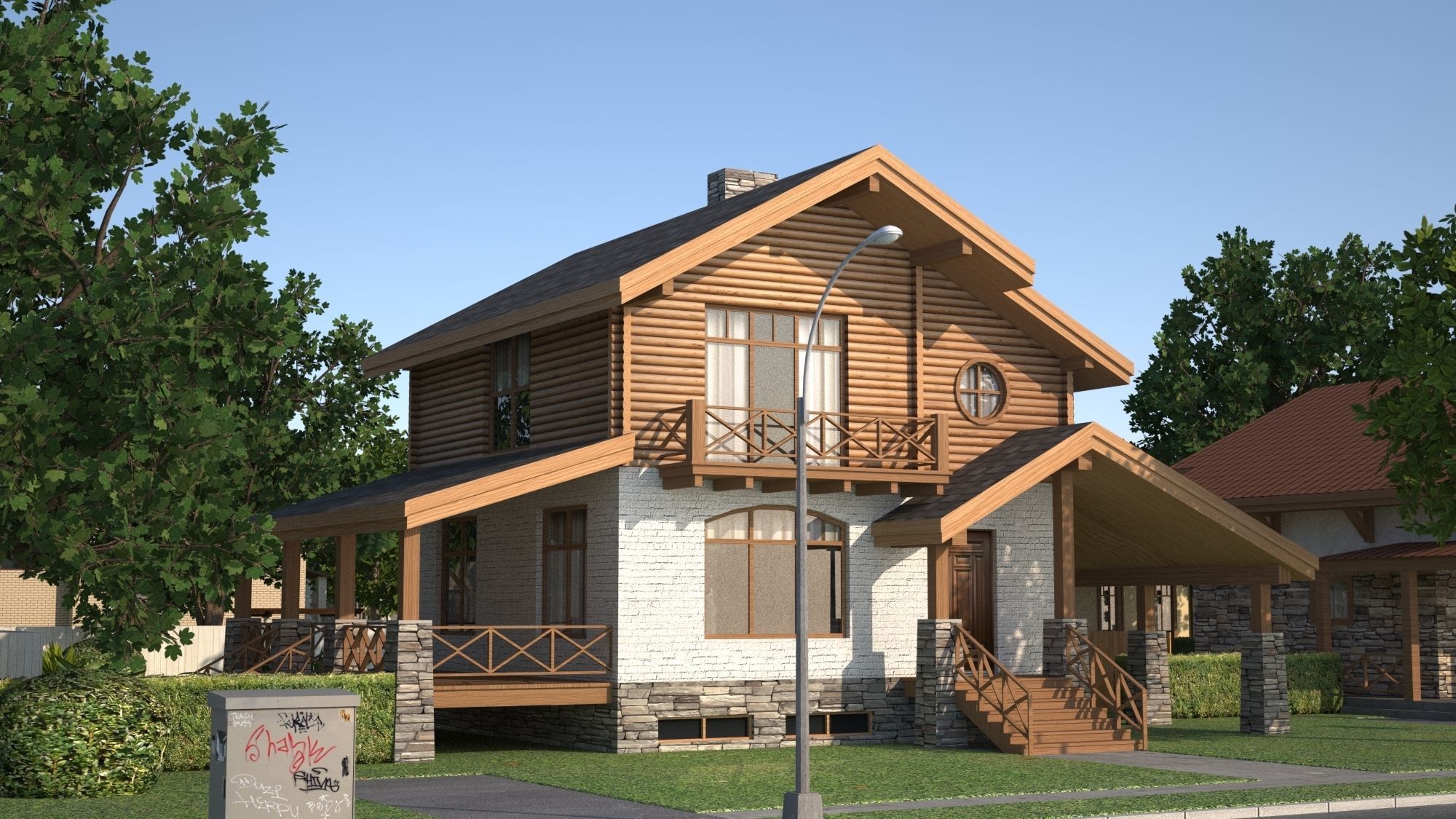 Suburb KC1 Low-poly 3D model_11