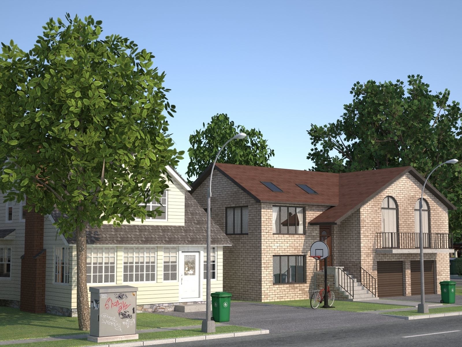 Suburb KC1 Low-poly 3D model_17