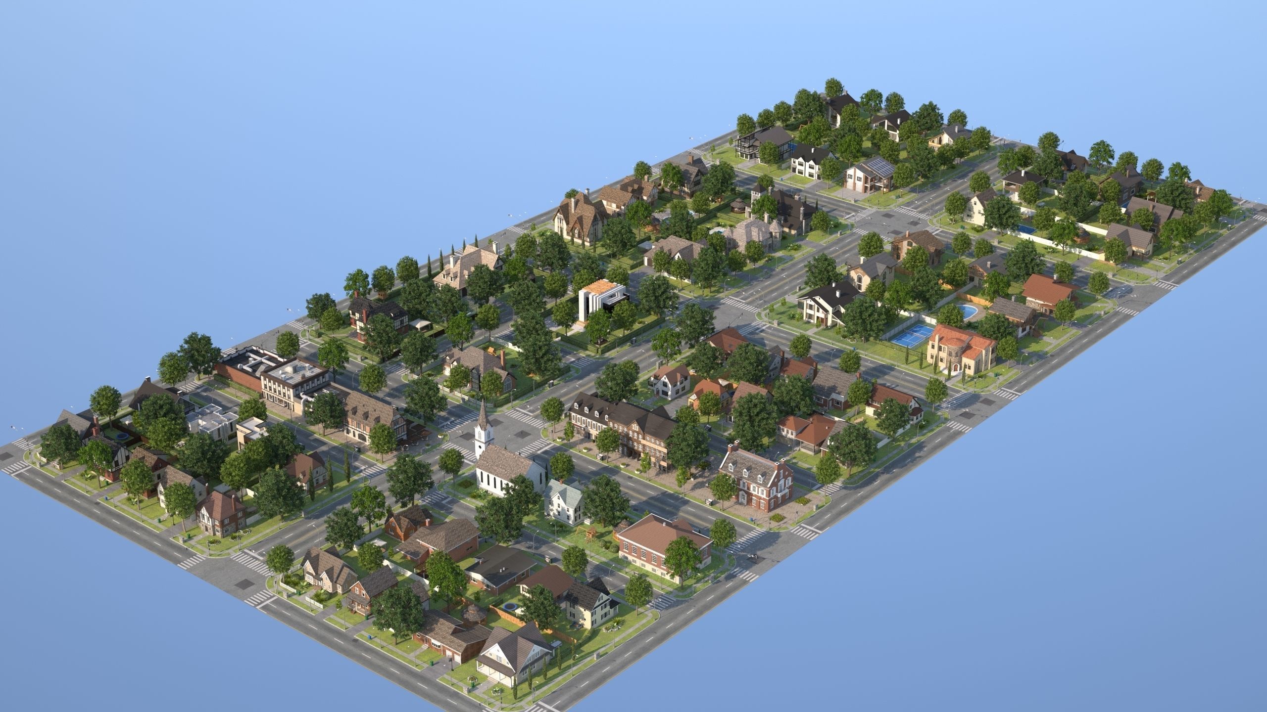 Suburb KC1 Low-poly 3D model_57