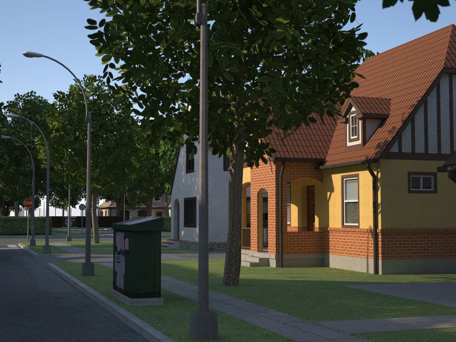 Suburb KC1 Low-poly 3D model_38