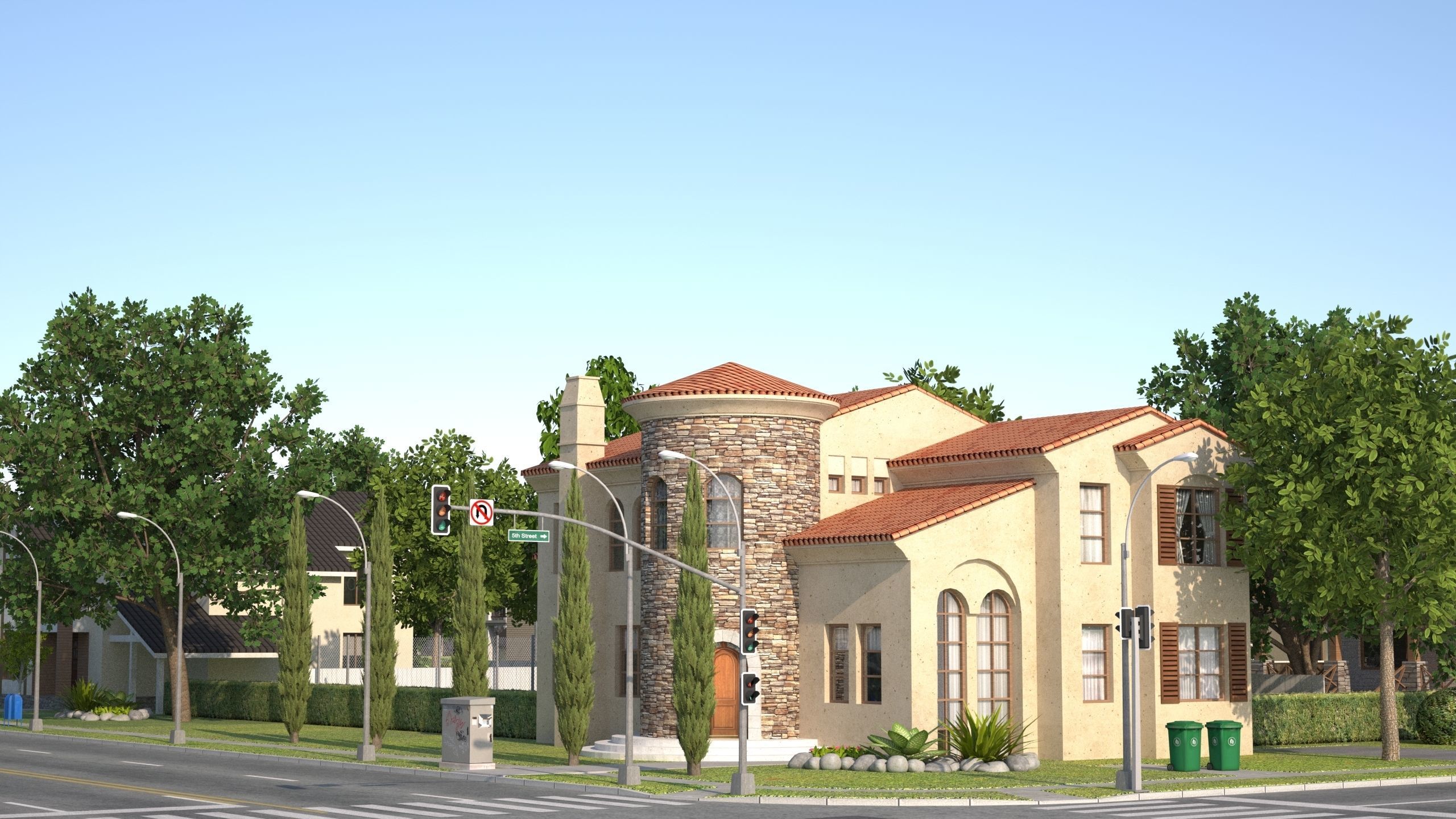 Suburb KC1 Low-poly 3D model_51