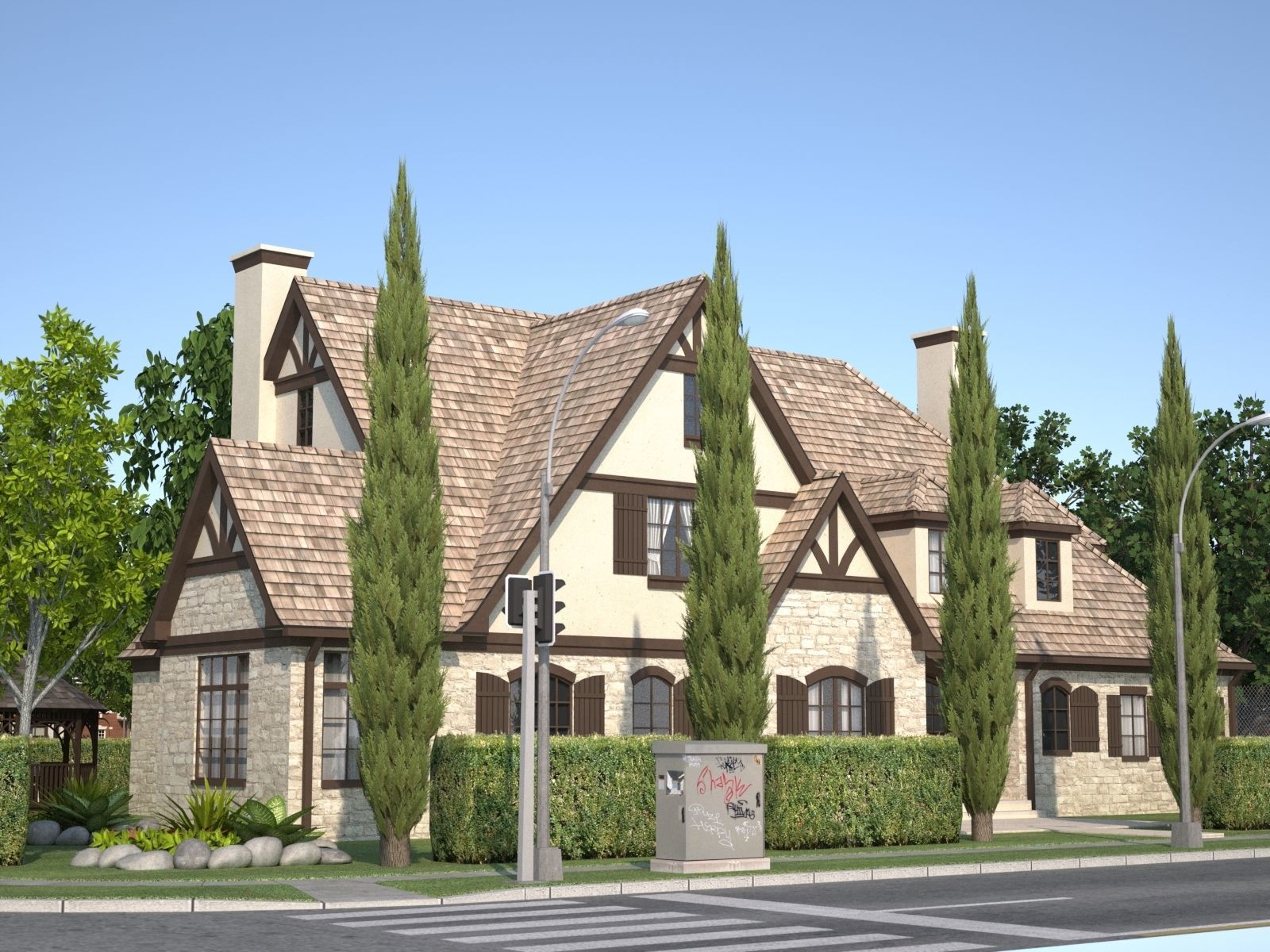 Suburb KC1 Low-poly 3D model_43