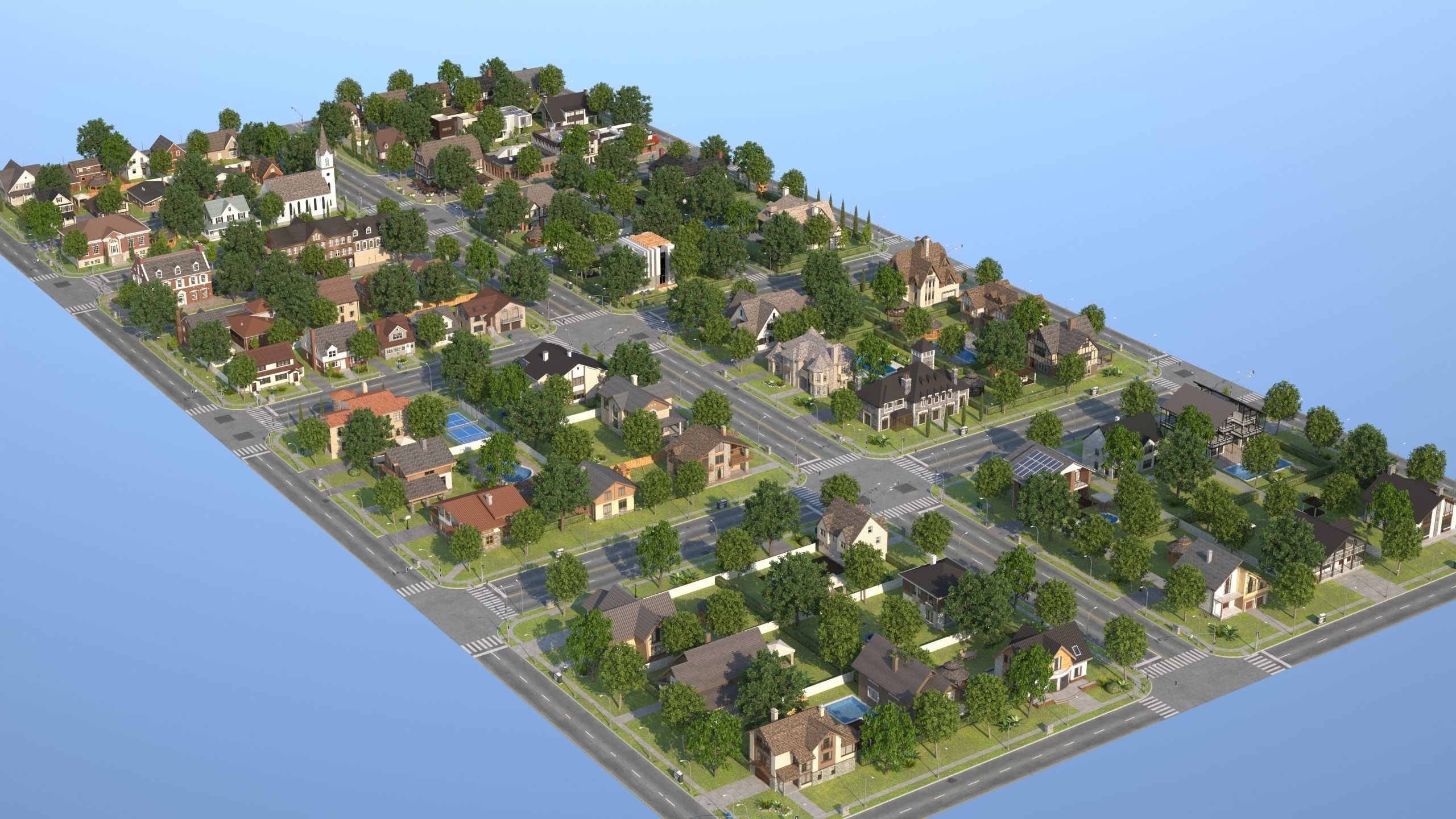 Suburb KC1 Low-poly 3D model_60