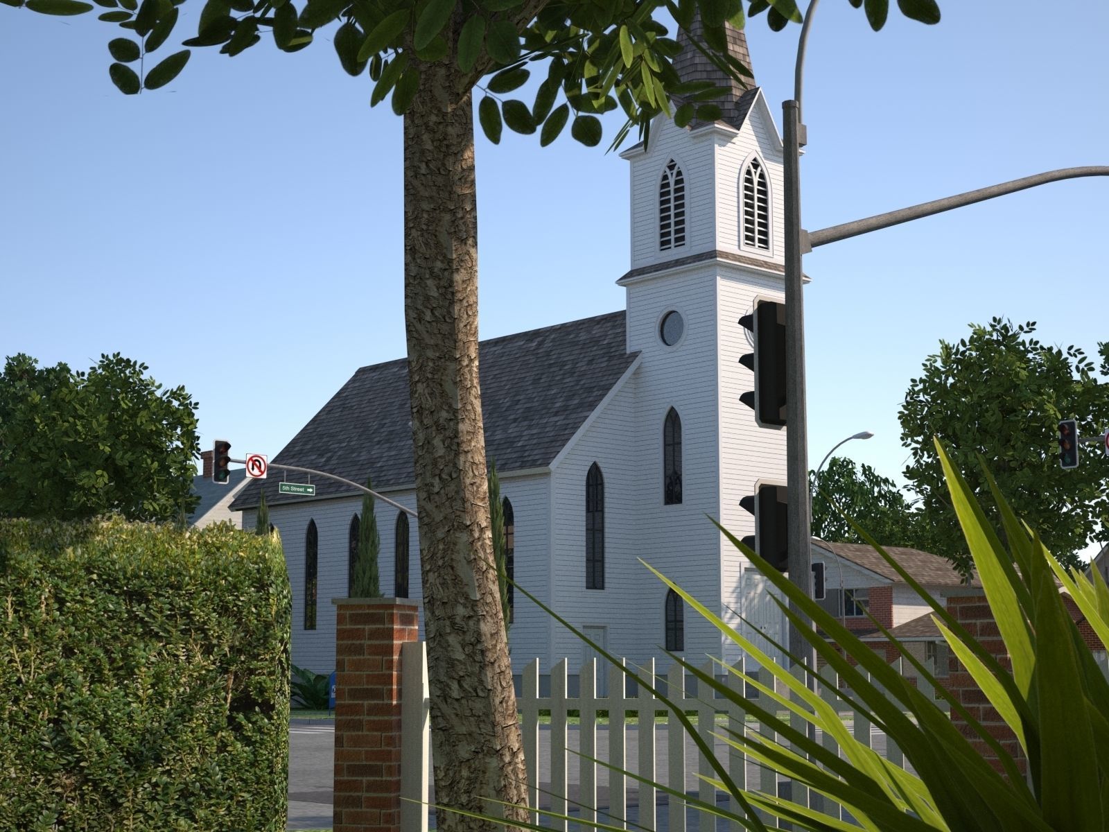 Suburb KC1 Low-poly 3D model_35