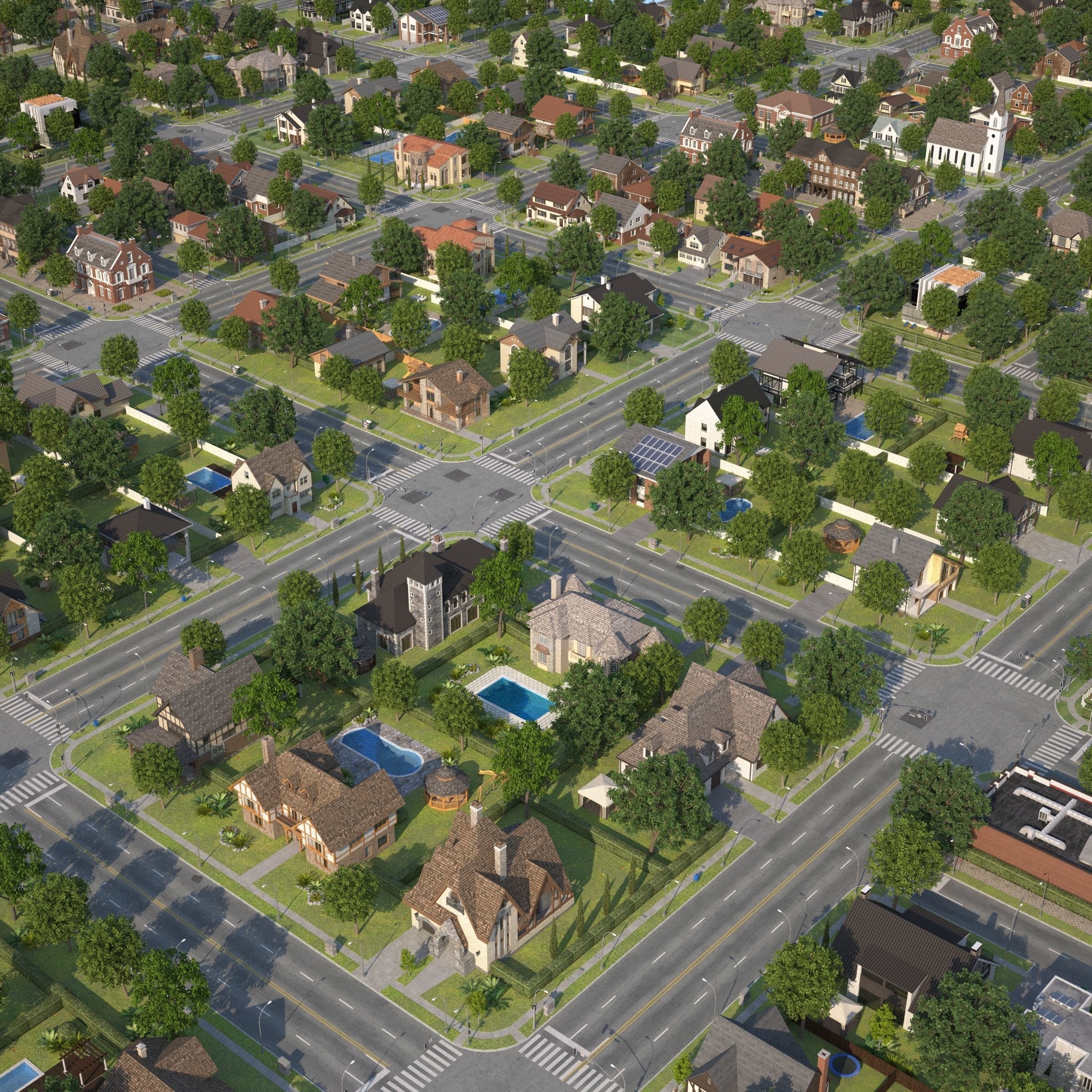 Suburb KC1 Low-poly 3D model_46