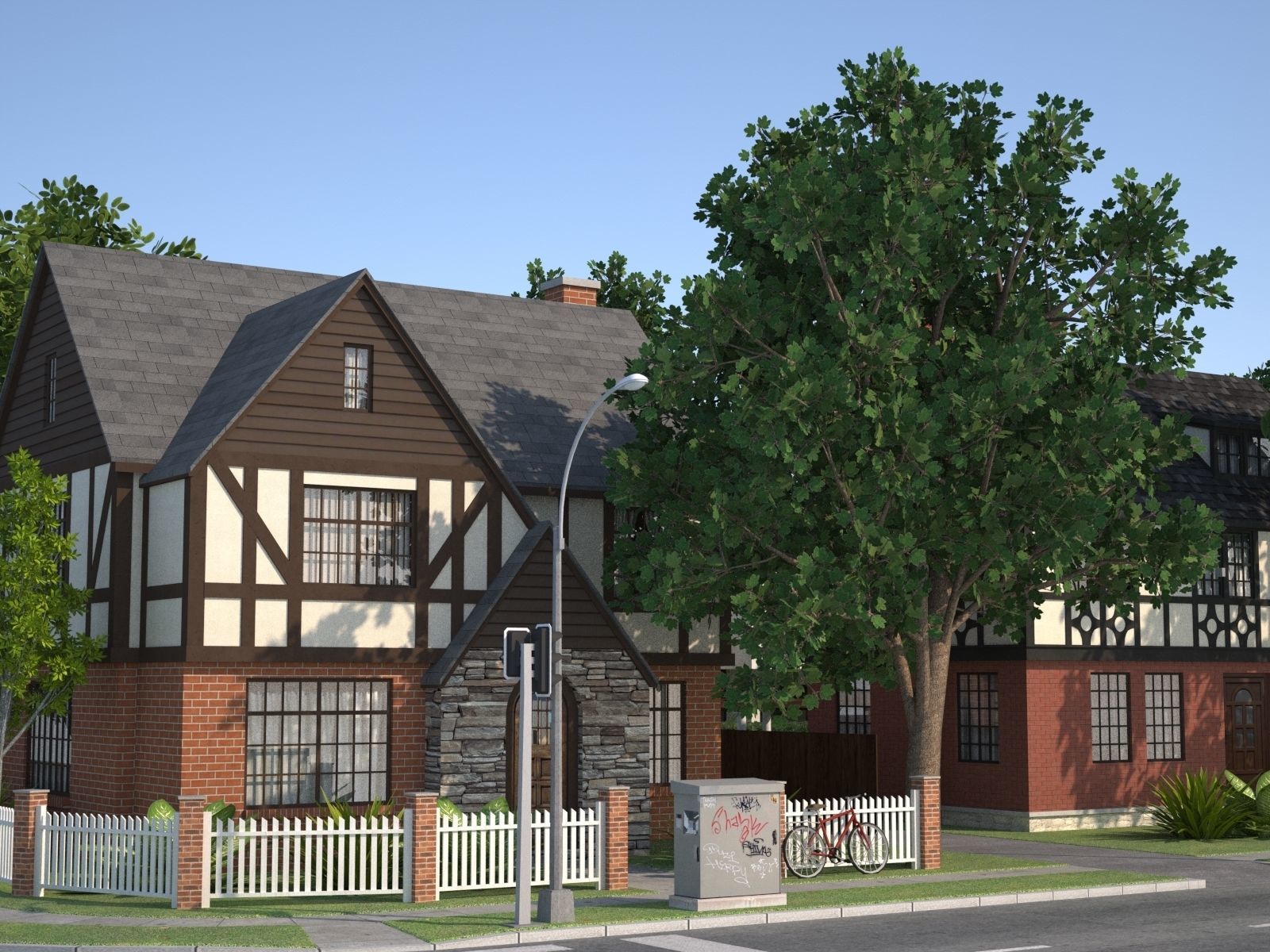 Suburb KC1 Low-poly 3D model_45