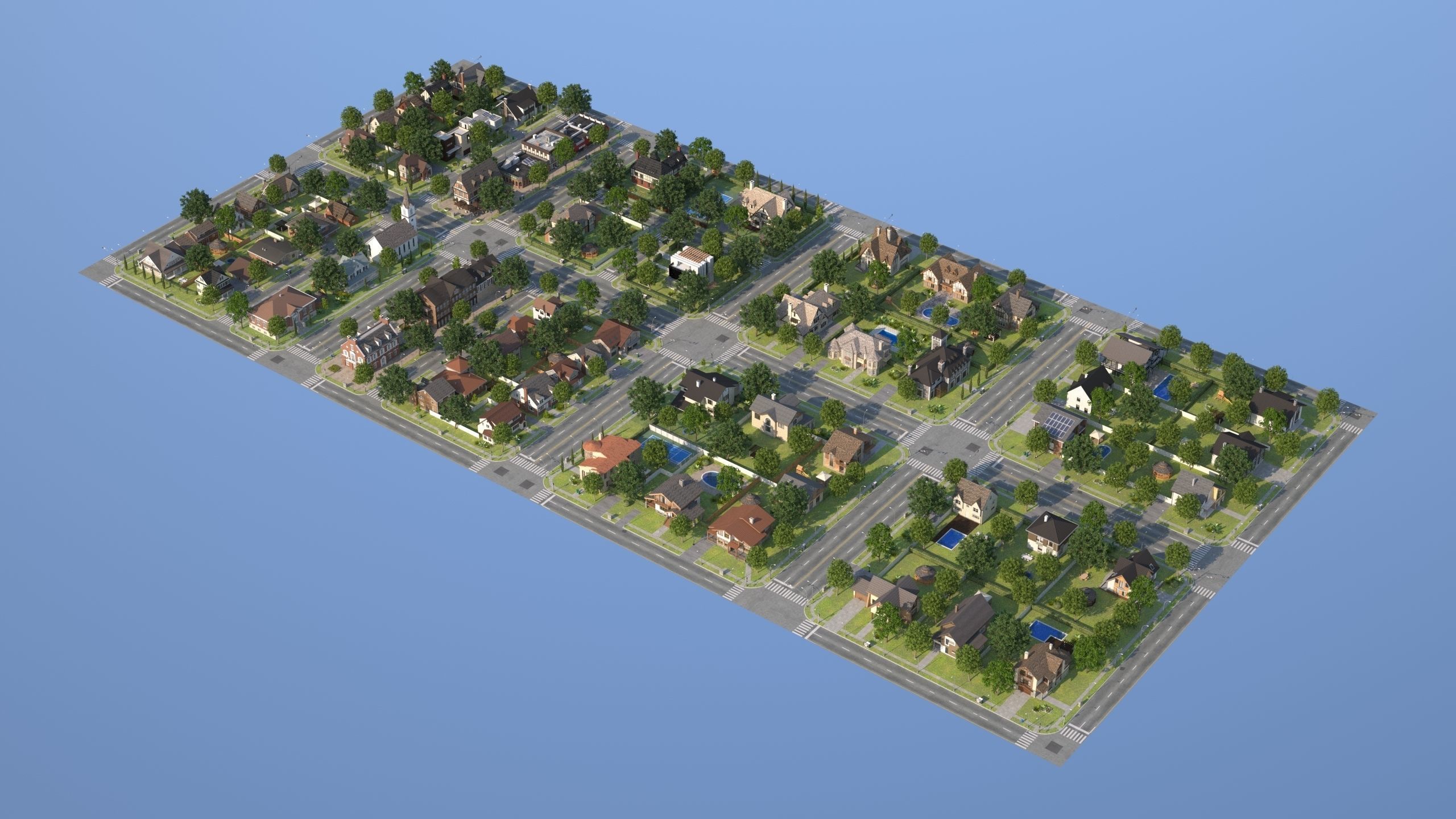 Suburb KC1 Low-poly 3D model_56