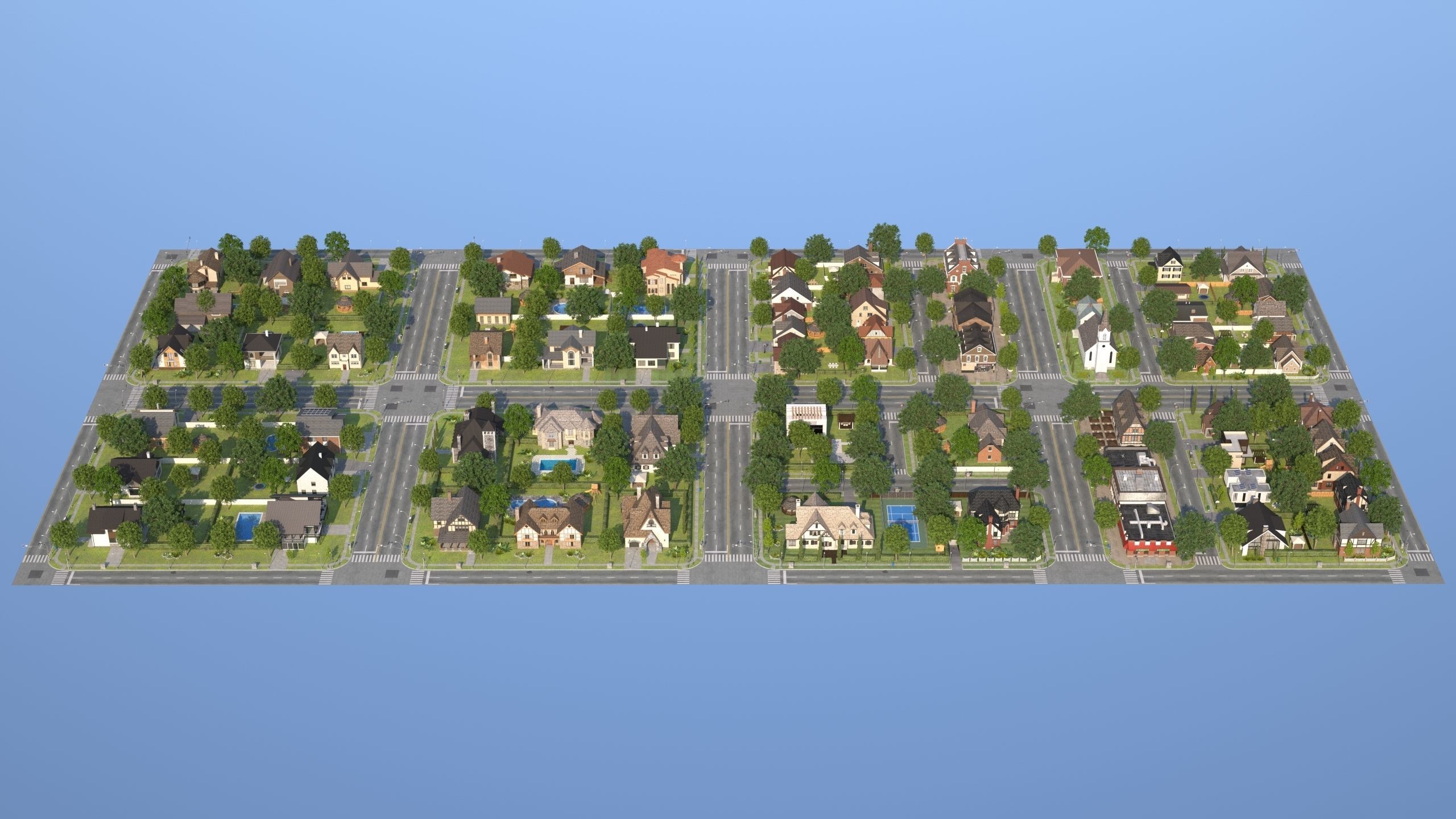 Suburb KC1 Low-poly 3D model_48