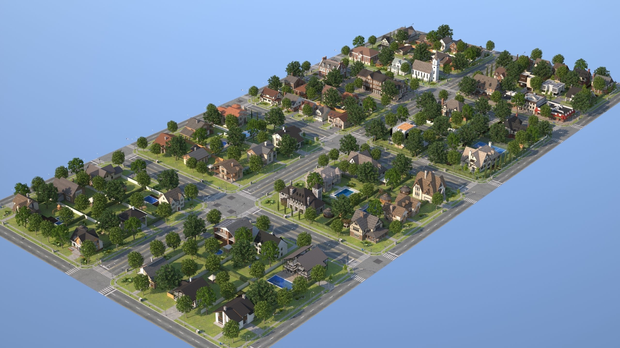 Suburb KC1 Low-poly 3D model_58