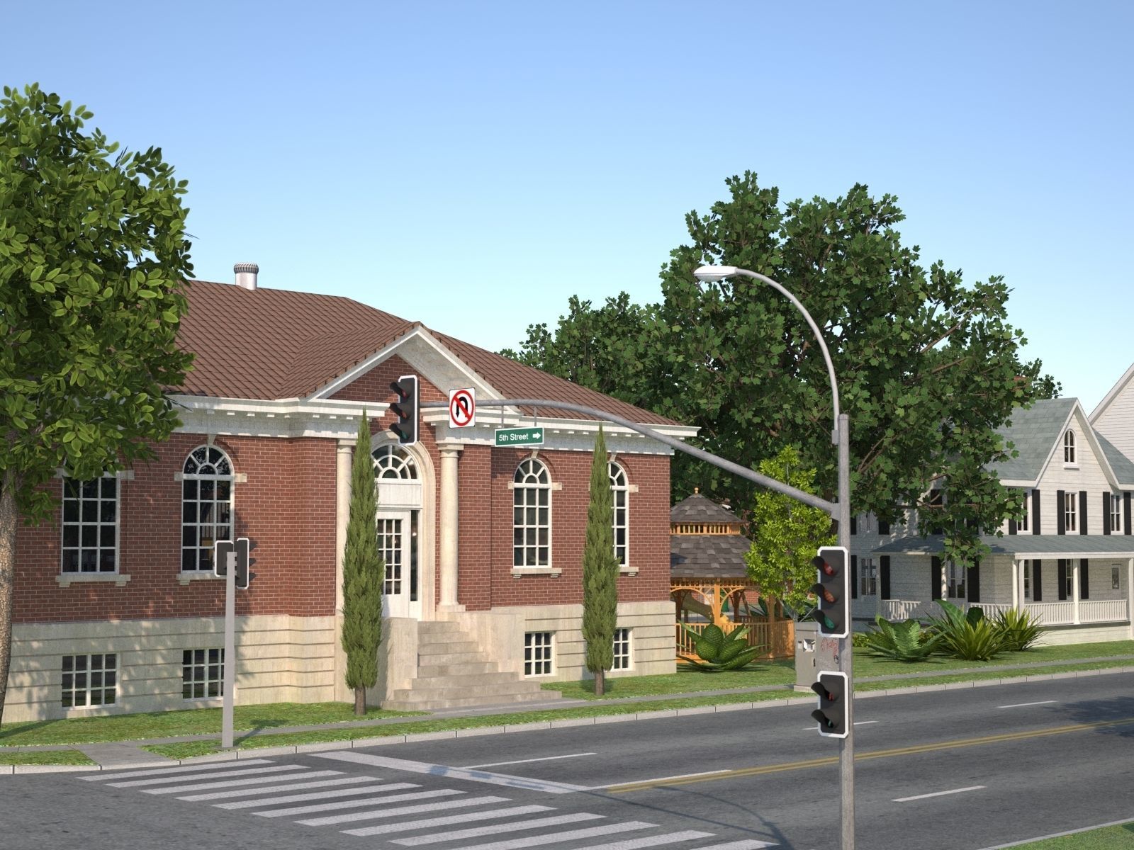 Suburb KC1 Low-poly 3D model_25