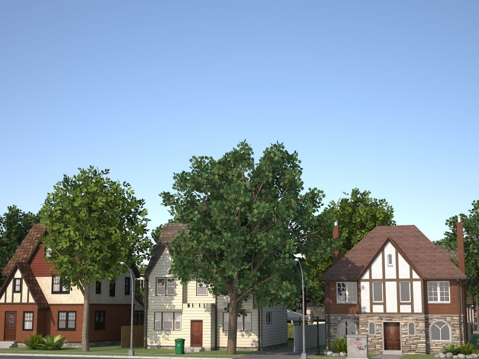 Suburb KC1 Low-poly 3D model_27