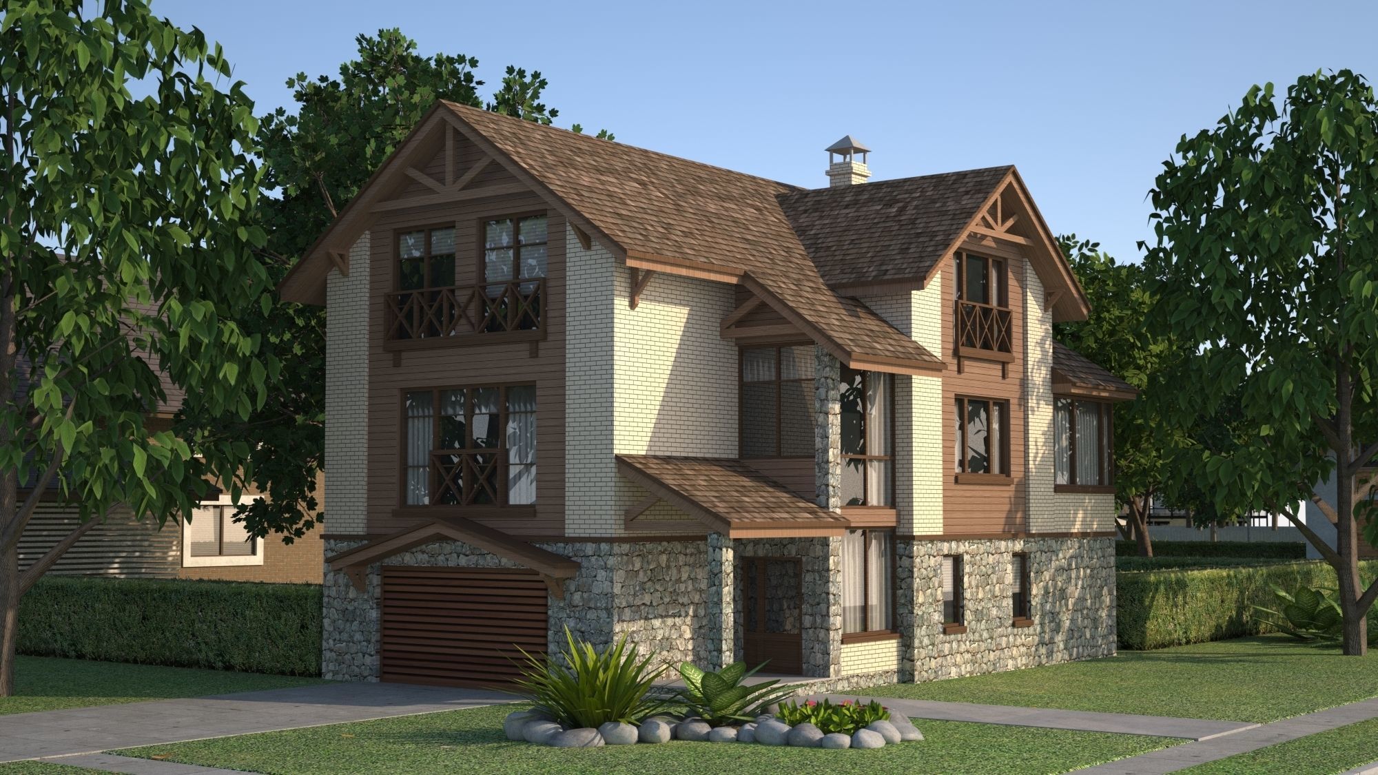 Suburb KC1 Low-poly 3D model_18