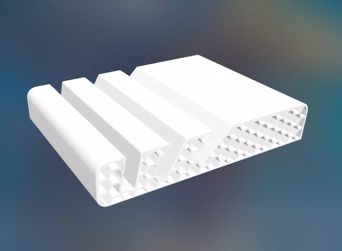 Honeycombed smartphone holder 3D print model_0