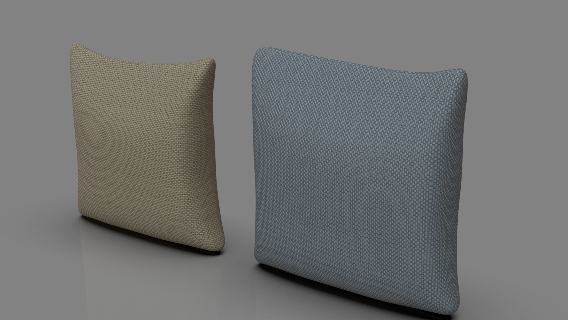 Cushions pair of pillows 3D model_1