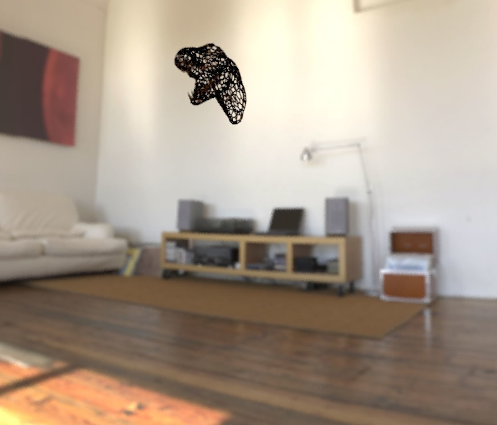 Dinosaur wall mount tyrannosaurus rex voronoi  3D print model_2