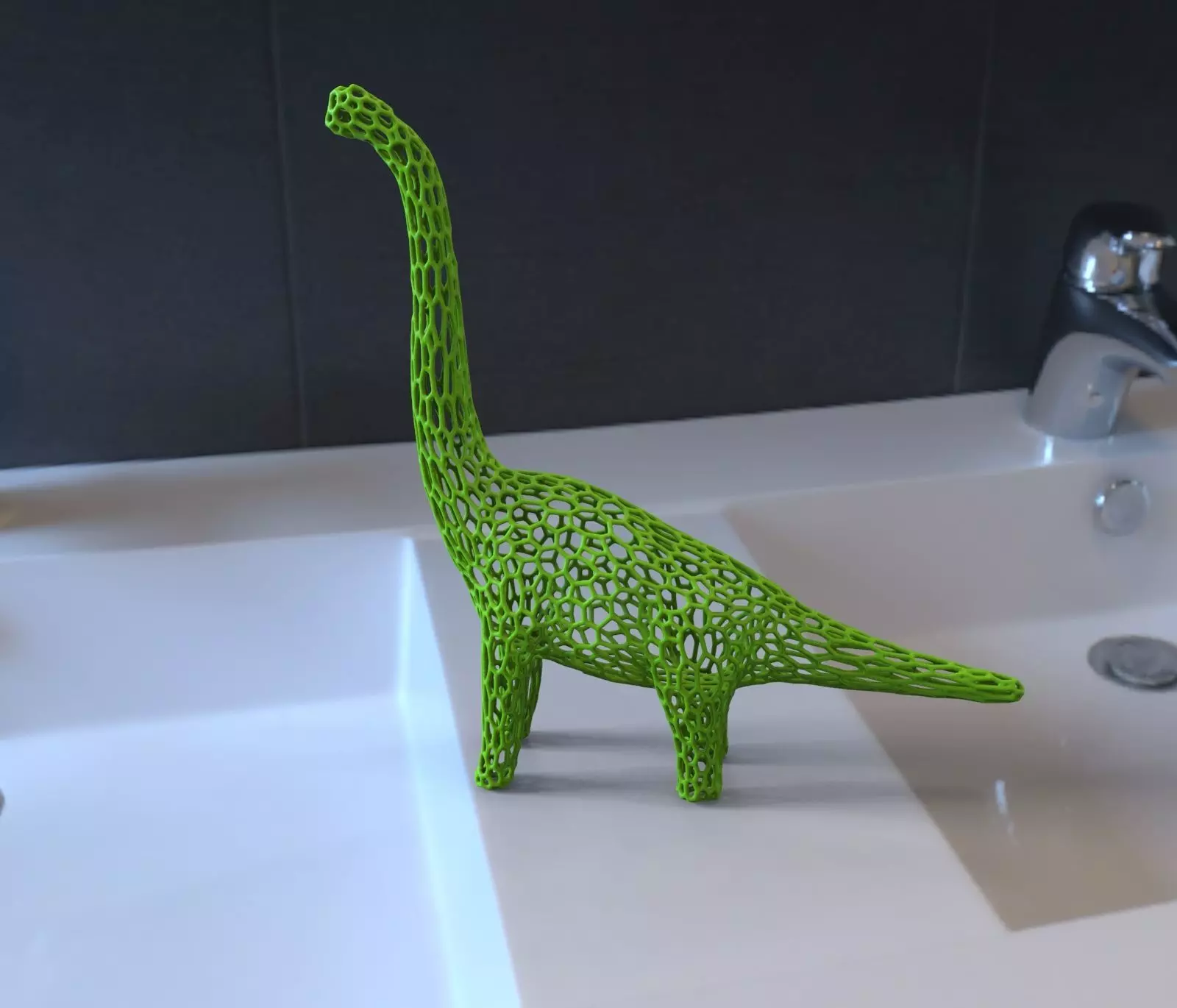 Brachiosaurus dinosaur voronoi effect 3D print model