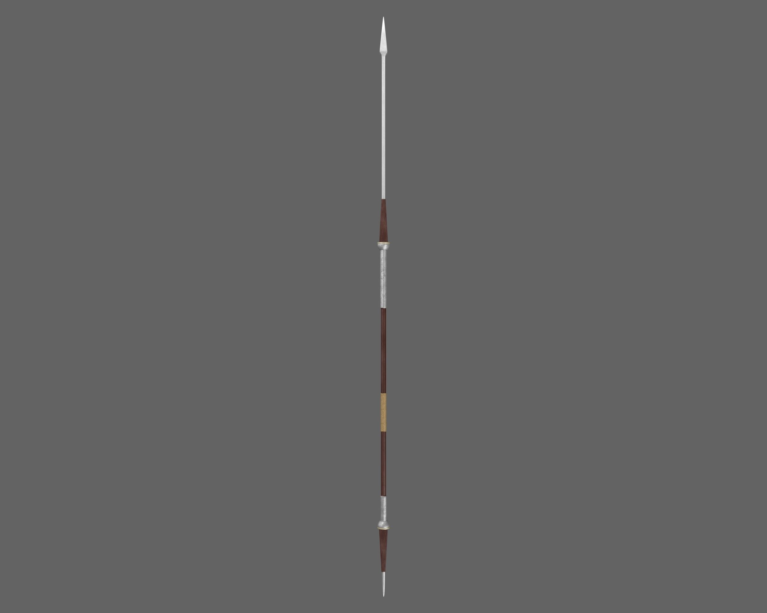 Ancient Roman Pilum Low-poly 3D model_5