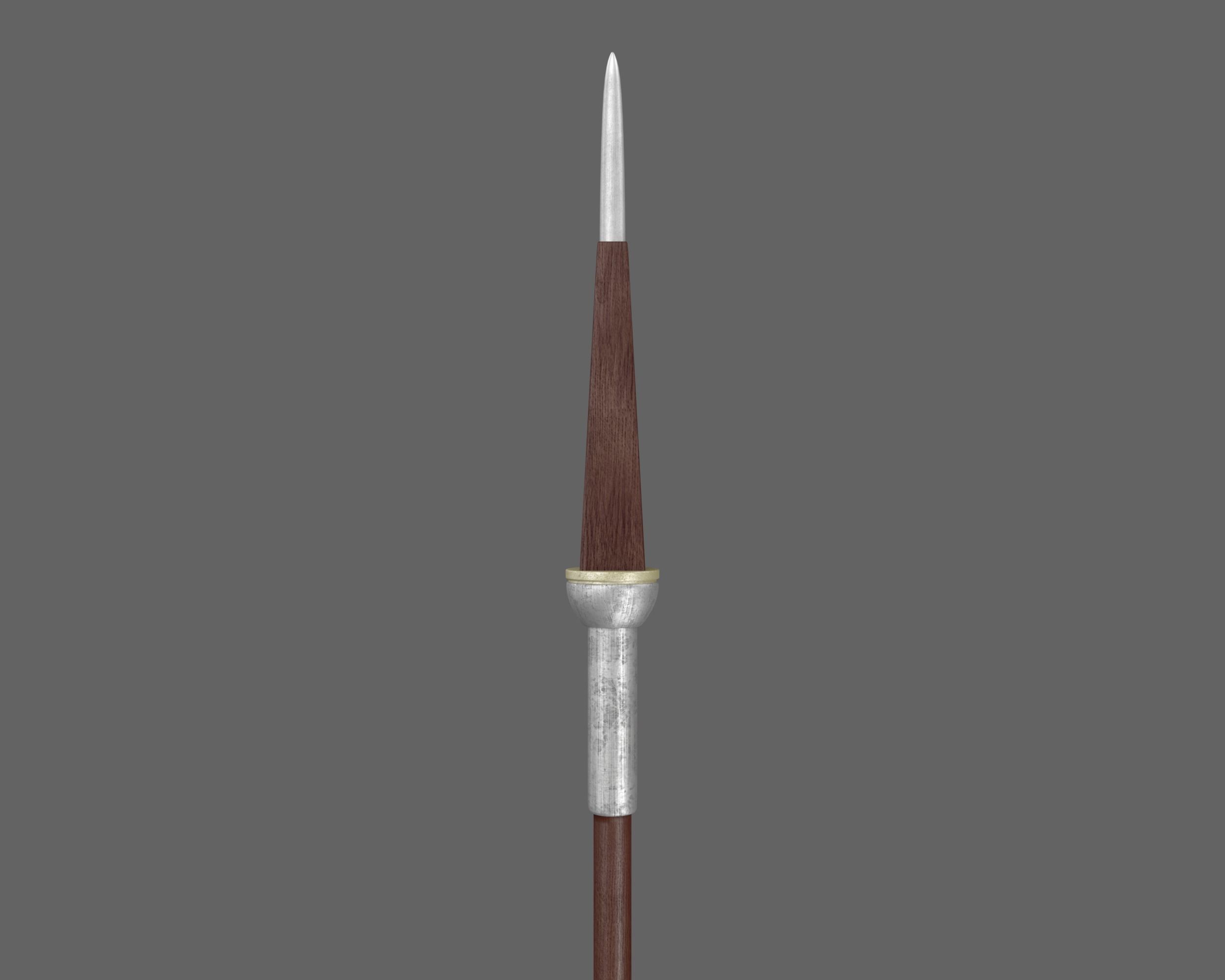 Ancient Roman Pilum Low-poly 3D model_14